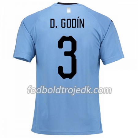 Uruguay VM 2018 D.Godin 3 Hjemme - Fodboldtrøjer(S/S)